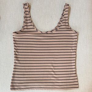 Cabi Striped Charm Tank style #4758 Size Small black camel